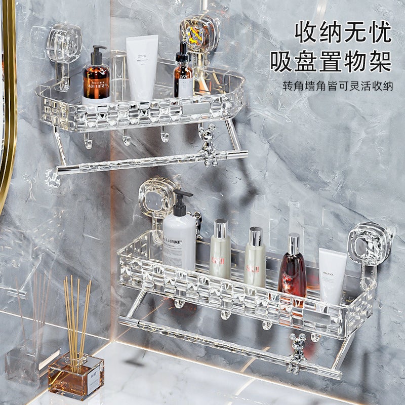Suction Cup Storage Rack – Wall-Mounted Bathroom Organizer for Toilet and Shower - Image 4